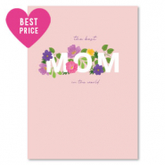 Cartes à bijoux "the best mom in the world" Rose clair