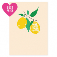 Cartes à bijoux "Easy peasy lemon squeezy" Beige-jaune