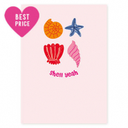 Cartes à bijoux "Shell yeah" Rose clair
