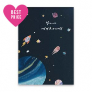 Cartes à bijoux "you are out of this world" Noir-multicolore