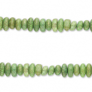 Perles en c&eacute;ramique en forme de galet Vert for&ecirc;t