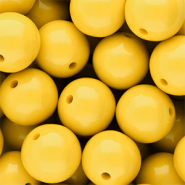 DQ Perles acryliques 16 mm brillant Vibrant yellow 13-0858 TCX