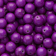 Perles en c&eacute;ramique 12&nbsp;mm Violet aubergine