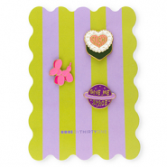 BY31&reg; Pins "Sushi"&nbsp;/&nbsp;chien ballon&nbsp;/&nbsp;"Give me space" sur la carte Vert-violet-rose-blanc-giallo