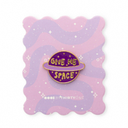 BY31&reg; Pin "Give me space" sur la carte Violet multicolore-jaune-dor&eacute;
