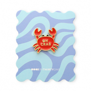 BY31&reg; Pin "Oh crab" sur la carte Bleu multicolore-rouge-jaune-noir-dor&eacute;
