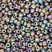 Perles de rocailles 6/0 (4 mm) Galaxie multicolore brillance métallique