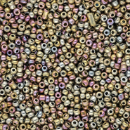 Perles de rocailles 12/0 (2 mm) Galaxie multicolore brillance métallique