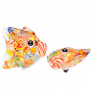 Perles en verre &agrave; la main poisson Transparent-multicolore