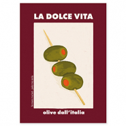 BY31&reg; Cartes &agrave; bijoux "La dolce vita" Rouge bordeaux-blanc cass&eacute;-vert olive-orange