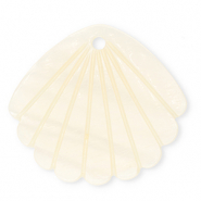 Pendentifs coquillage specials coquille Saint-Jacques Blanc
