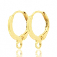 Boucles d'oreilles dormeuses 1 anneau 11mm Dor&eacute; clair