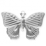Breloques en acier Inox papillon Argent&eacute;