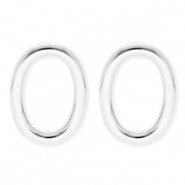 BY31® Boucles d'oreilles / puces en acier Inox ovale Argenté