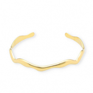 Bracelets en acier Inox jonc Dor&eacute;
