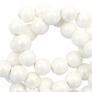 Perles en c&eacute;ramique 6mm Blanc 
