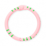 Appr&ecirc;ts color&eacute;s anneau porte-cl&eacute;s Rose clair-vert