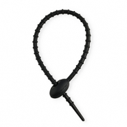 Appr&ecirc;ts color&eacute;s colliers de serrage en silicone Noir