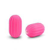 Perles acryliques ovale Rose fuchsia