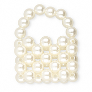 BY31&reg; Pendentifs accroche-regard sac &agrave; main Blanc cass&eacute;