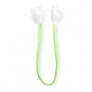 Pendentifs accroche-regard tulipe brillant Vert clair-blanc