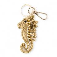 Porte-cl&eacute;s hippocampe Dor&eacute;-dor&eacute; antique-bronze