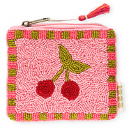 BY31&reg; Trousse cerises Rose-rouge-vert