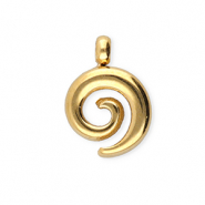 BY31&reg; Breloques en acier Inox spirale Dor&eacute;