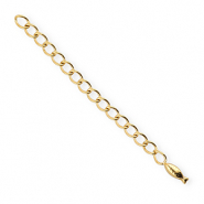 BY31&reg; Appr&ecirc;ts en acier inox cha&icirc;nette d'extension m&eacute;daillon poisson Dor&eacute;