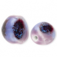 Perles en c&eacute;ramique irr&eacute;gulier Violet-bleu-port rouge