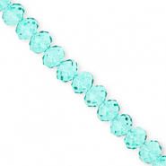 Perles à facettes 8x6 mm disque Heishi Vert turquoise