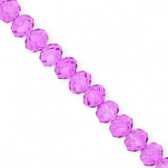 Perles à facettes 8x6 mm disque Heishi Violet