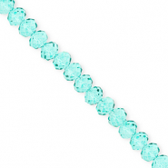 Perles à facettes 6x5 mm disque Heishi Vert turquoise