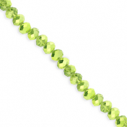 Perles à facettes 4x3 mm disque Heishi Vert-pearl shine coating