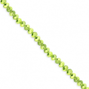 Perles à facettes 3x2 mm disque Heishi Vert-pearl shine coating