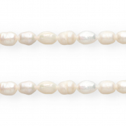 TQ Perles d’eau douce "grain de riz" 7x5 mm Blanc naturel