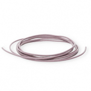 Cuir DQ rond&nbsp;1&nbsp;mm Rose vintage