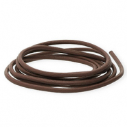 Cuir DQ rond&nbsp;2&nbsp;mm Marron