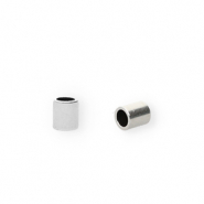 Embouts en m&eacute;tal DQ (&Oslash;2,5mm) Argent&eacute; antique (sans nickel)