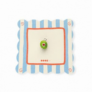 BY31&reg; Breloques en laiton Eco-brass avec &eacute;maill&eacute;e olive Argent&eacute;-verte olive-rouge