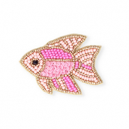 Broches poisson Doré-rose