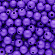 Perles acryliques 8 mm brillant Violet foncé