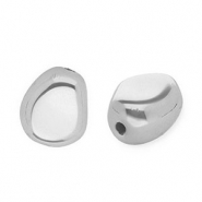 Perles acryliques nugget Argent&eacute;