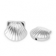 Perles acryliques coquille Argent&eacute;