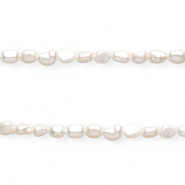 TQ Perles d'eau douce nugget Blanc naturel