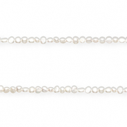 TQ Perles d'eau douce nugget rond Blanc naturel