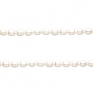 TQ Perles d'eau douce "grain de riz" 7x5 mm Blanc naturel