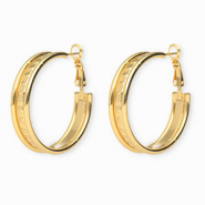 Boucles d'oreilles / créoles en acier Inox Doré