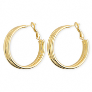 Boucles d'oreilles / créoles en acier Inox Doré