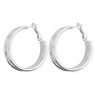 Boucles d'oreilles / créoles en acier Inox Argenté